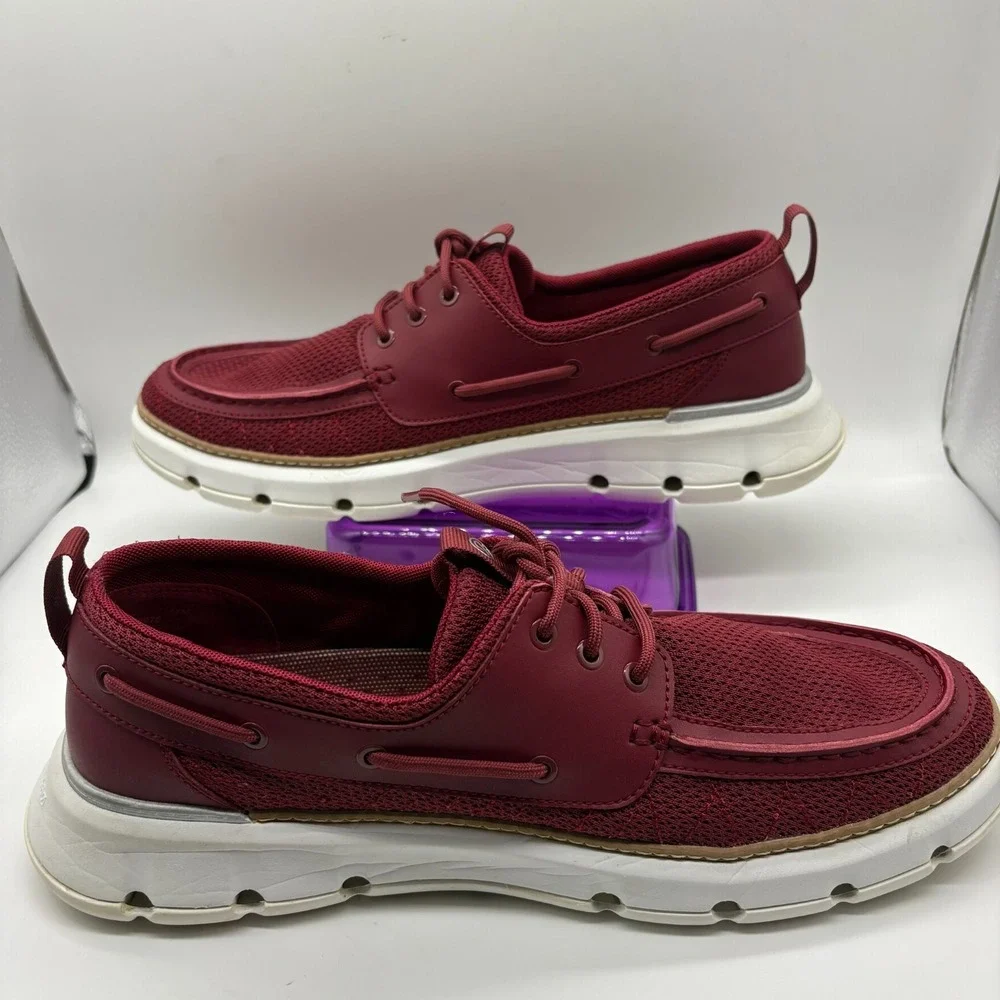 Cole Haan 4.Zerøgrand Regatta C35976 Mens US 11M Boat Shoes Red Lace Up Sneakers